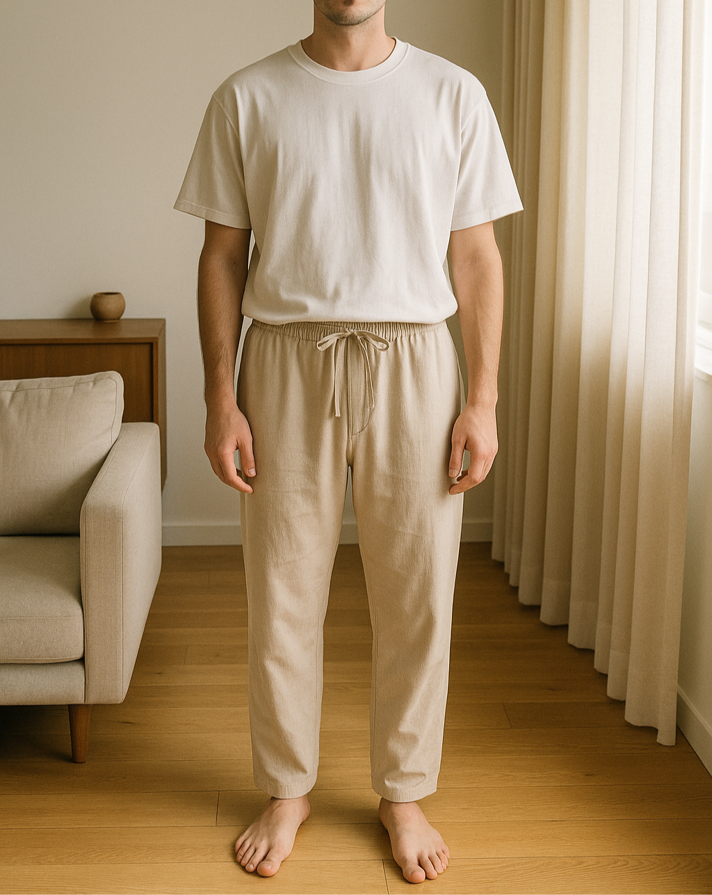 Le Côte Grise - Herren Leinenhose für Sommer