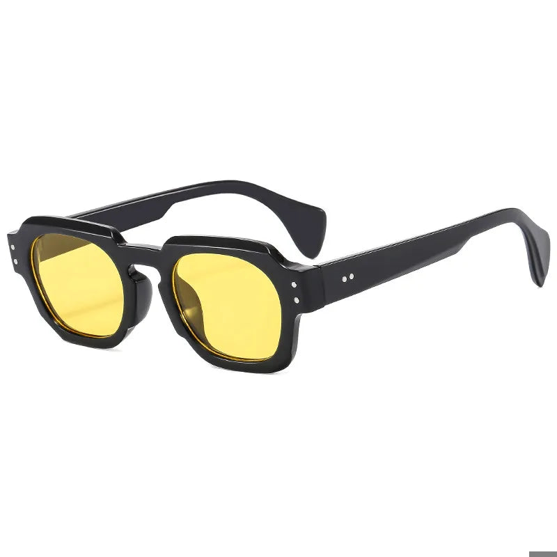 Damen Sonnenbrille Retro Schwarz Grau Kunststoff UV400 2