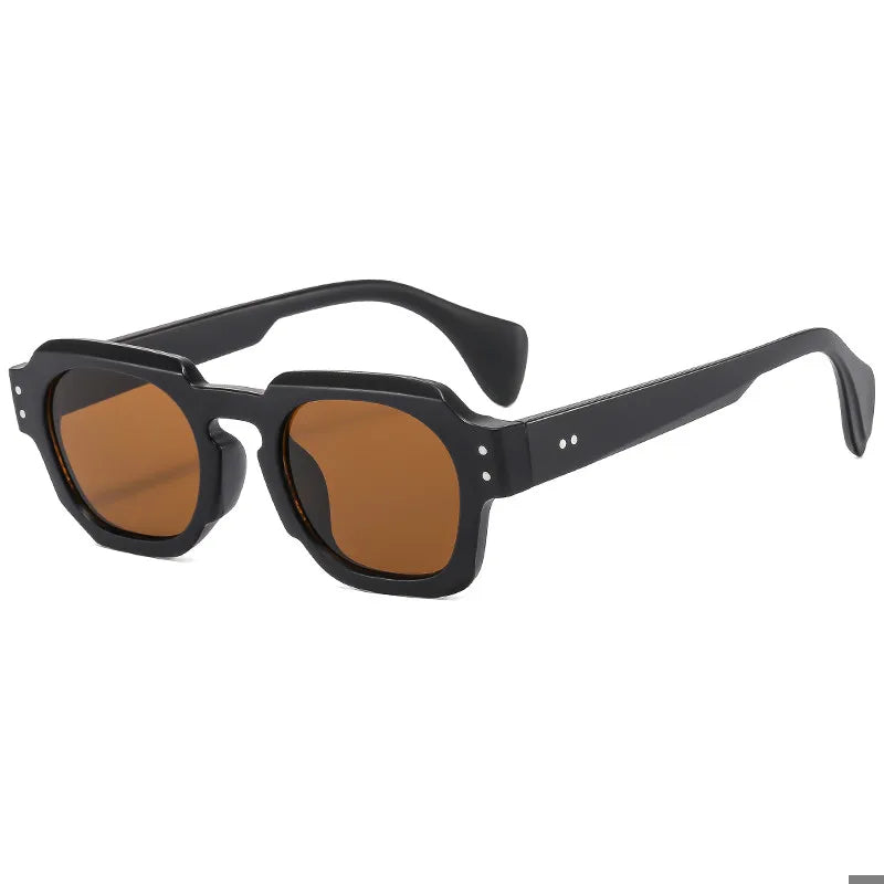 Damen Sonnenbrille Retro Schwarz Grau Kunststoff UV400 6