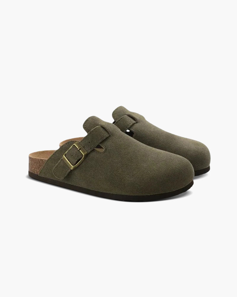 Herren Clogs Beige Größe 42 Kalbswildleder 5