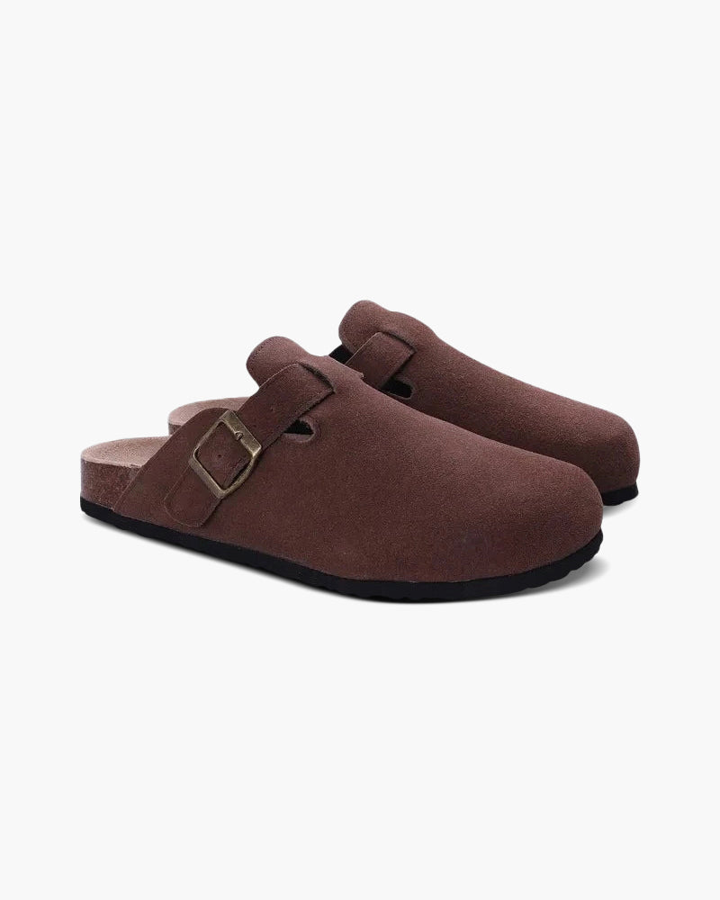 Herren Clogs Beige Größe 42 Kalbswildleder 6