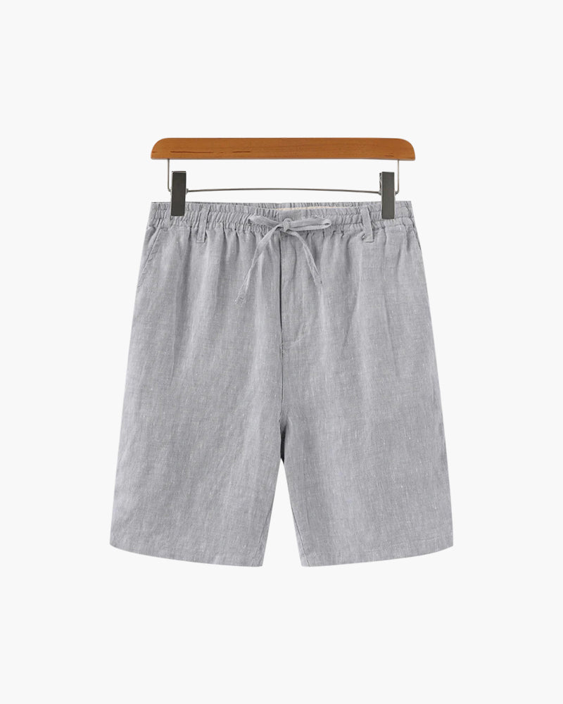 Herren Leinen Shorts Beige Größe L 100% Leinen 12