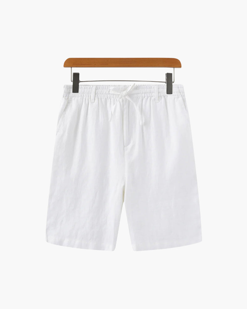 Herren Leinen Shorts Beige Größe L 100% Leinen 9