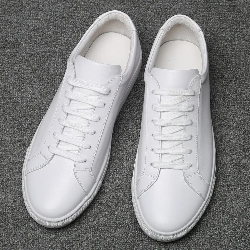 Herren Schuhe Leder Weiß Dick-Sohlen Design 2