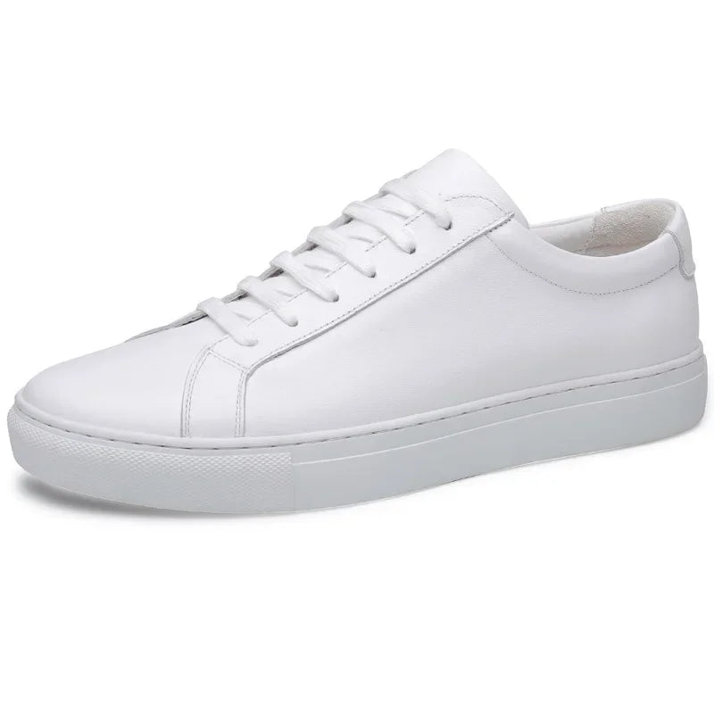 Herren Schuhe Leder Weiß Dick-Sohlen Design 4