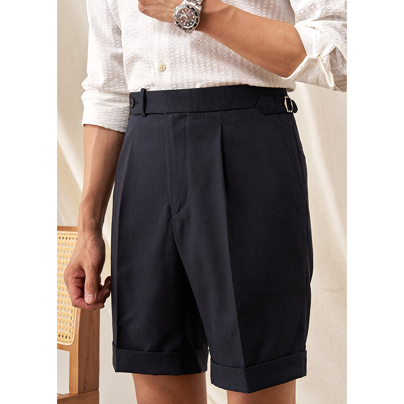 Herren Shorts Leinen Polyester Regular Fit Atmungsaktiv Casual 4