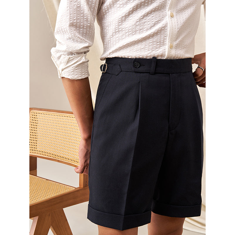 Herren Shorts Leinen Polyester Regular Fit Atmungsaktiv Casual 5