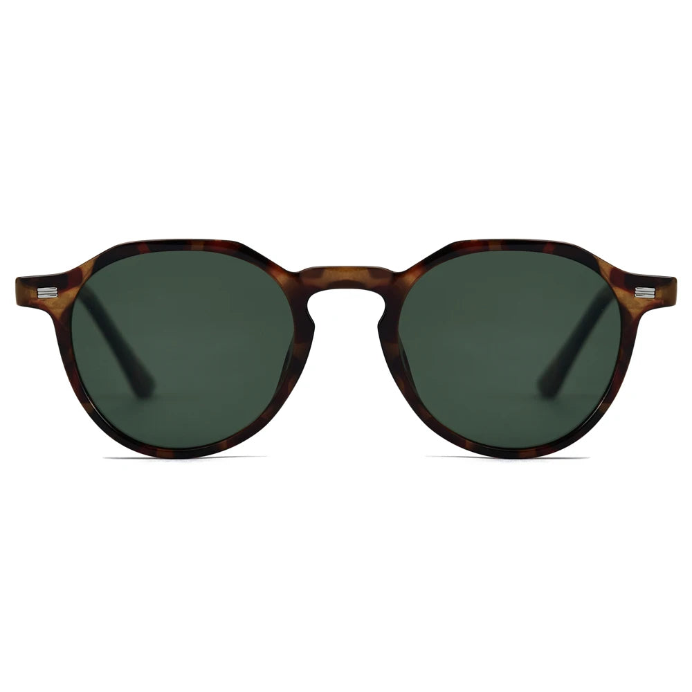 Herren Sonnenbrille TR90 Rahmen Leopardenmuster Grün Polarisierte Gläser 1