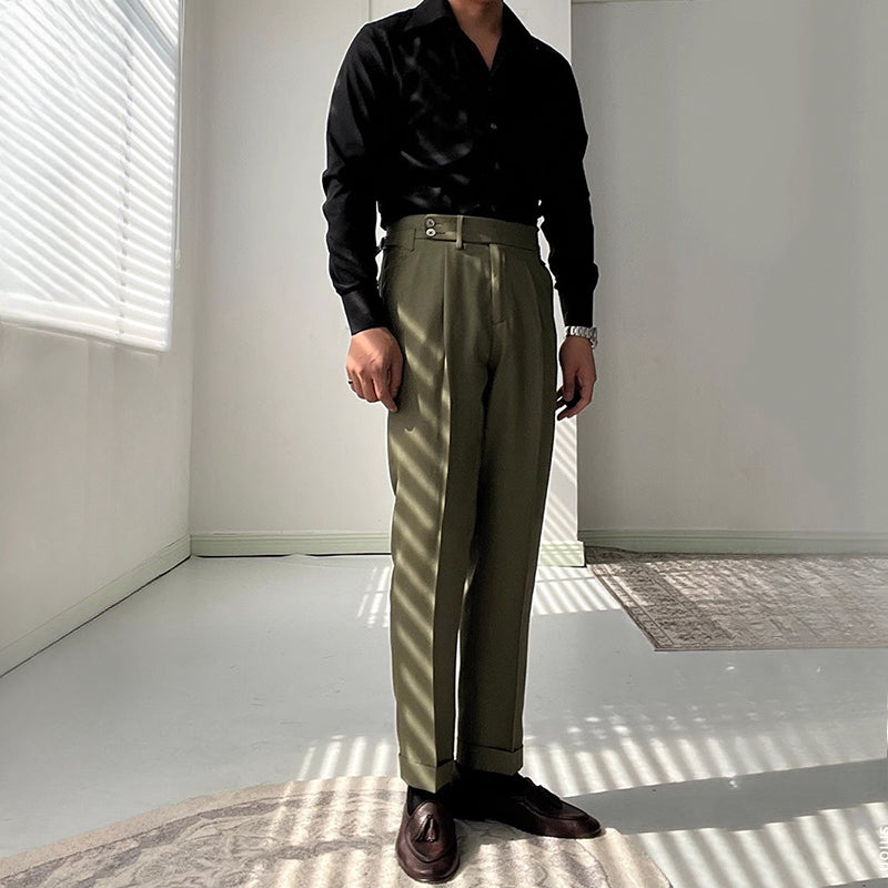 Armand - Herrenhemd Langarm Bambusfaser mit Weitem Kragen für Klassischen Stil
