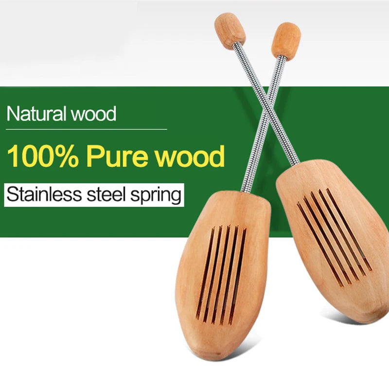 Unisex Schuhbaum Holz Verstellbarer Federmechanismus für Herrenmode 1