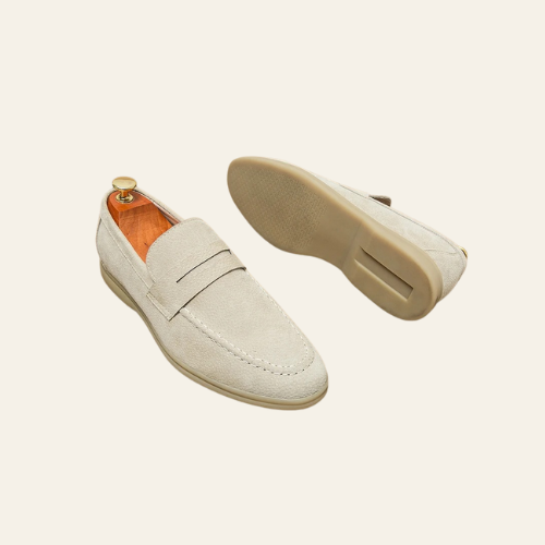 The Promenade - Herren Penny Loafer Wildleder im Old Money Stil – Klassische Loafer Schuhe für Männer