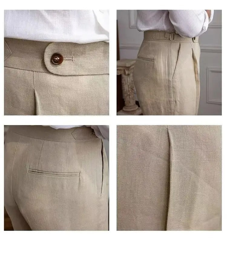 Le Bohème - Herren Leinenhose mit Side Adjuster