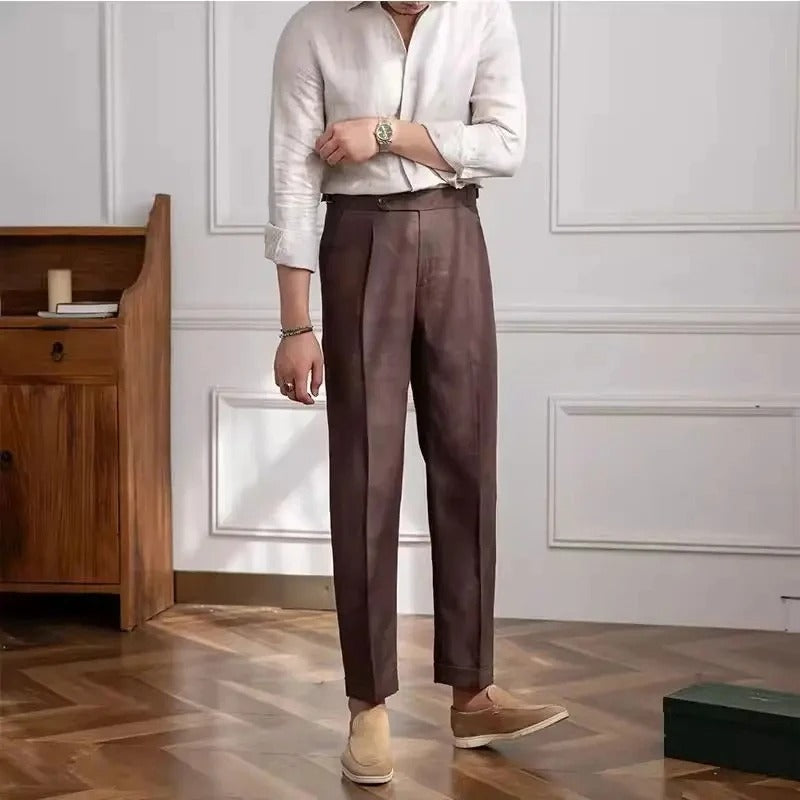 Le Bohème - Herren Leinenhose mit Side Adjuster