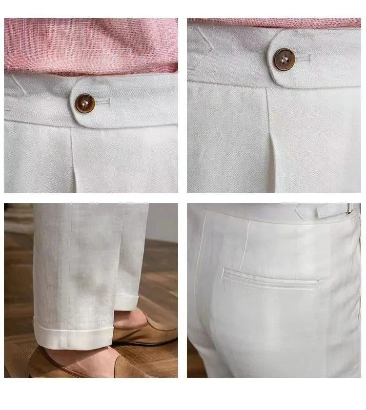 Le Bohème - Herren Leinenhose mit Side Adjuster