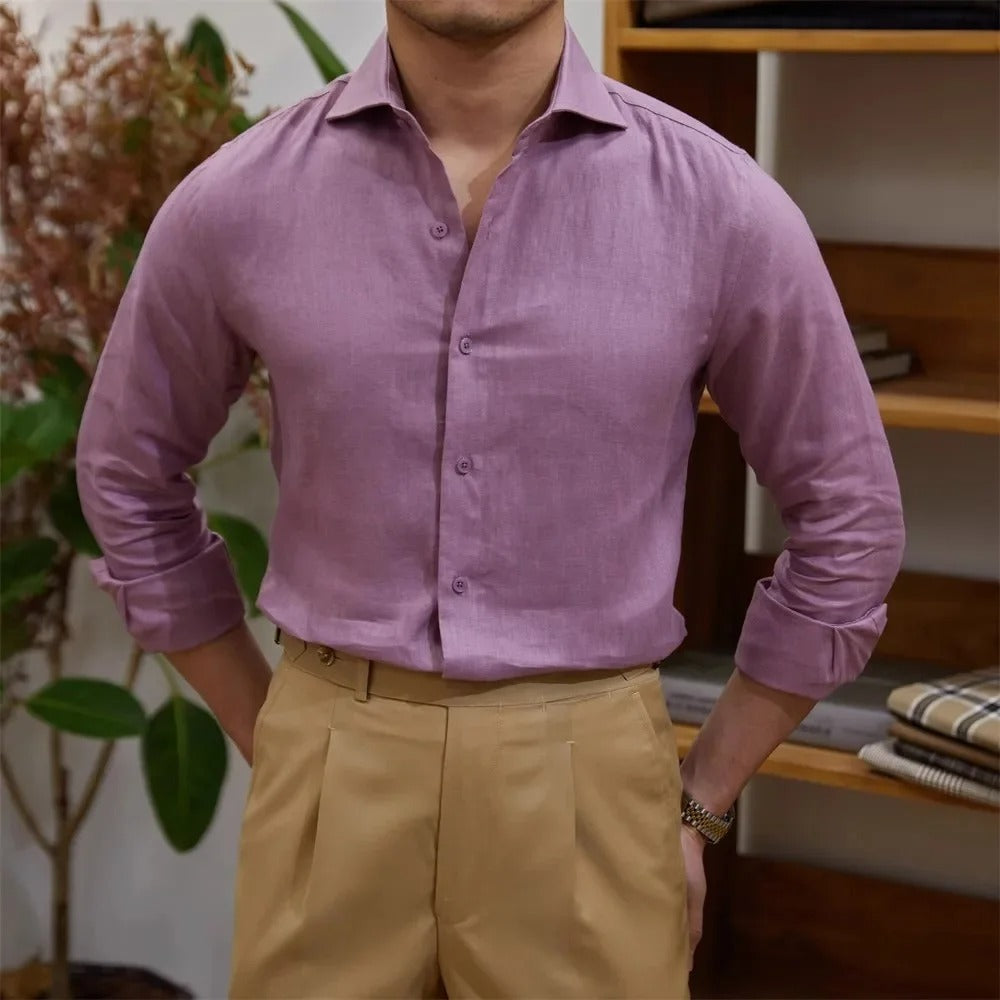 Léon - Herren Leinenhemd Regular Fit