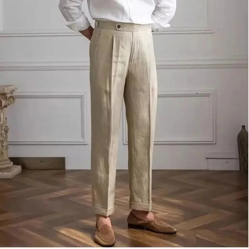 Le Bohème - Herren Leinenhose mit Side Adjuster