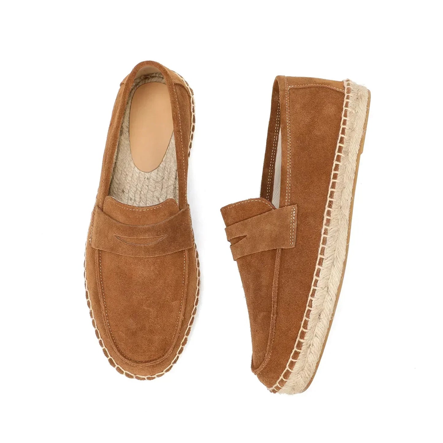 The Antibes - Herren Espadrille Loafer Wildleder Braun Old Money Stil