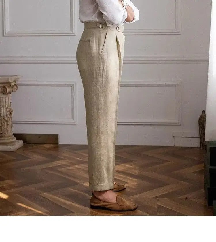 Le Bohème - Herren Leinenhose mit Side Adjuster