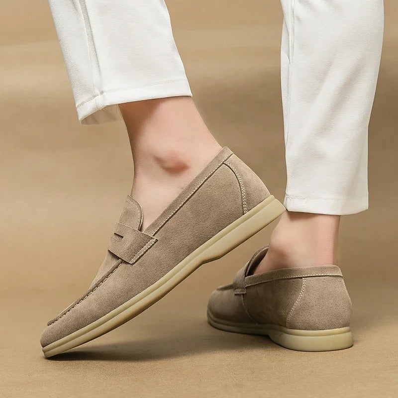 The Promenade - Herren Penny Loafer Wildleder im Old Money Stil – Klassische Loafer Schuhe für Männer