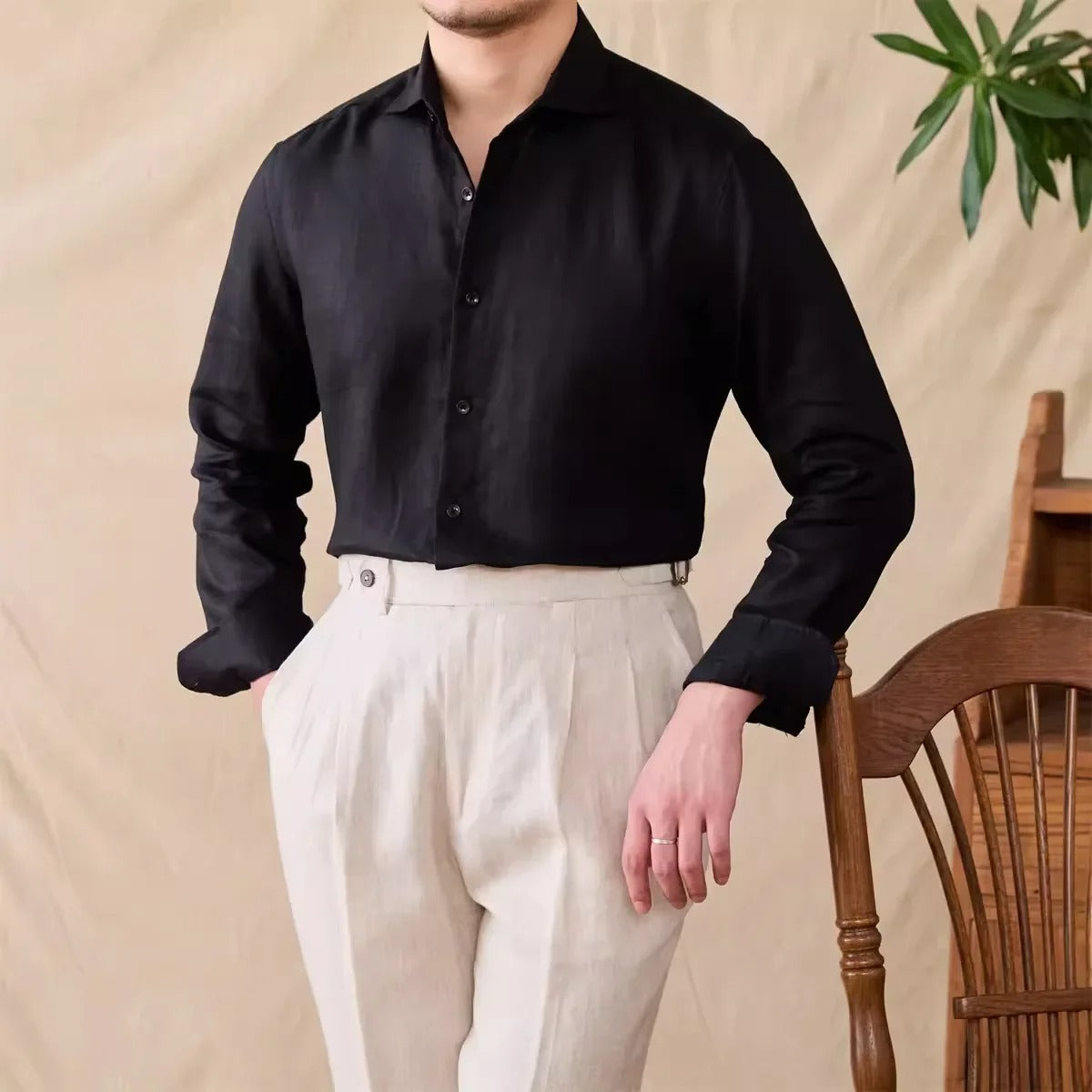 Léon - Herren Leinenhemd Regular Fit