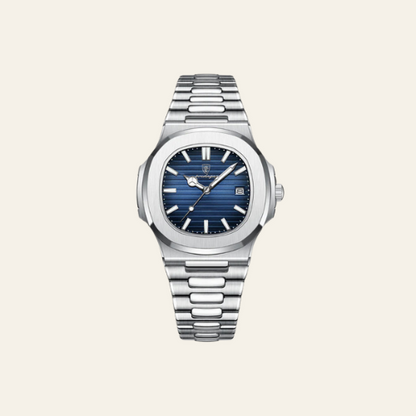 Herren Armbanduhr Schwarz 41mm Edelstahl Wasserdicht Quartz Uhr