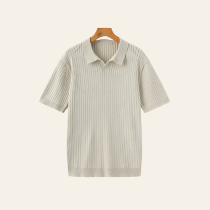 Luc - Herren Polo Shirt 100% Baumwolle mit Rippstruktur