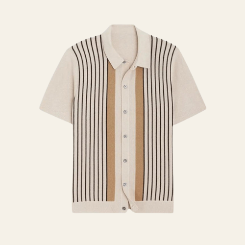 Julien - Herren Polo Shirt Gestreift Casual