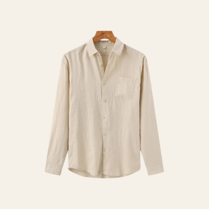 Côte Blanc - Herren Leinenhemd 100% Leinen Langarm