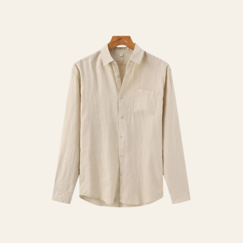 Côte Blanc - Herren Leinenhemd 100% Leinen Langarm