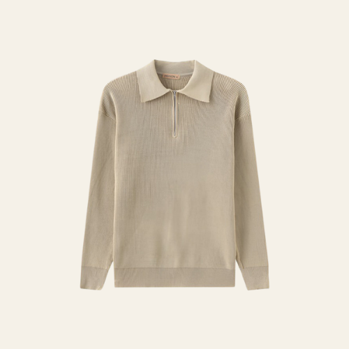 Lunel - Herrenpullover Halbzipper Baumwolle