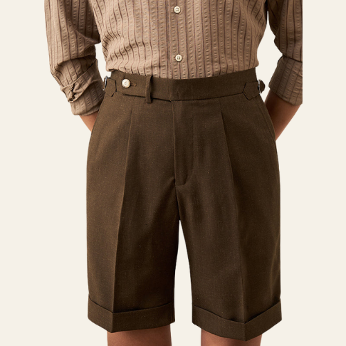 Matéo - Herren Shorts Leinen Regular Fit Atmungsaktiv Casual