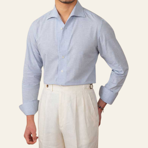 Victor - Herren Slim Fit Langarmhemd Baumwolle 82% - Elegantes Hemd für Geschäfts- und formelle Anlässe