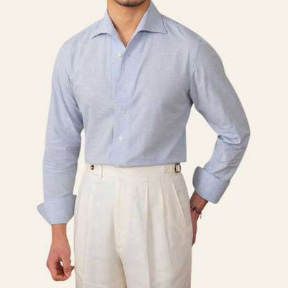 Victor - Herren Slim Fit Langarmhemd Baumwolle 82% - Elegantes Hemd für Geschäfts- und formelle Anlässe