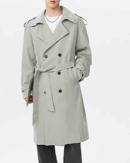 Trenchcoat Beige Klassisch Mit Gürtel