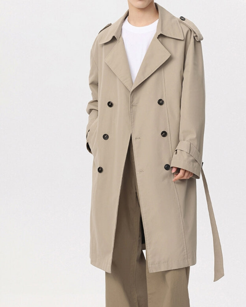 Trenchcoat Beige Klassisch Mit Gürtel