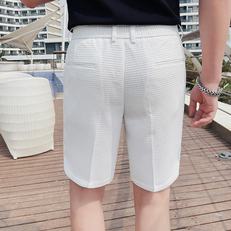 Herren Cropped Pants Polyester Old Money Style Slim Fit 4