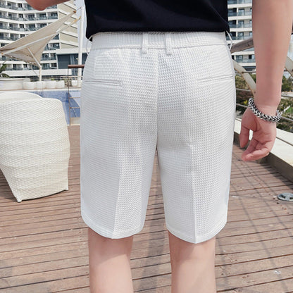 Herren Cropped Pants Polyester Old Money Style Slim Fit 4