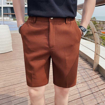 Herren Cropped Pants Polyester Old Money Style Slim Fit 6