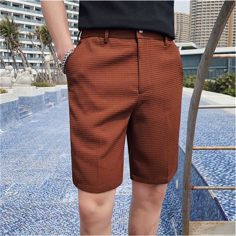 Herren Cropped Pants Polyester Old Money Style Slim Fit 7