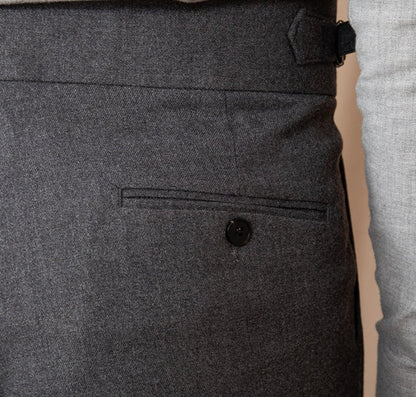 Herren Doppelfaltenhose Italienisch