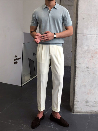 Herren Langarmshirt Baumwolle Old Money Style 2