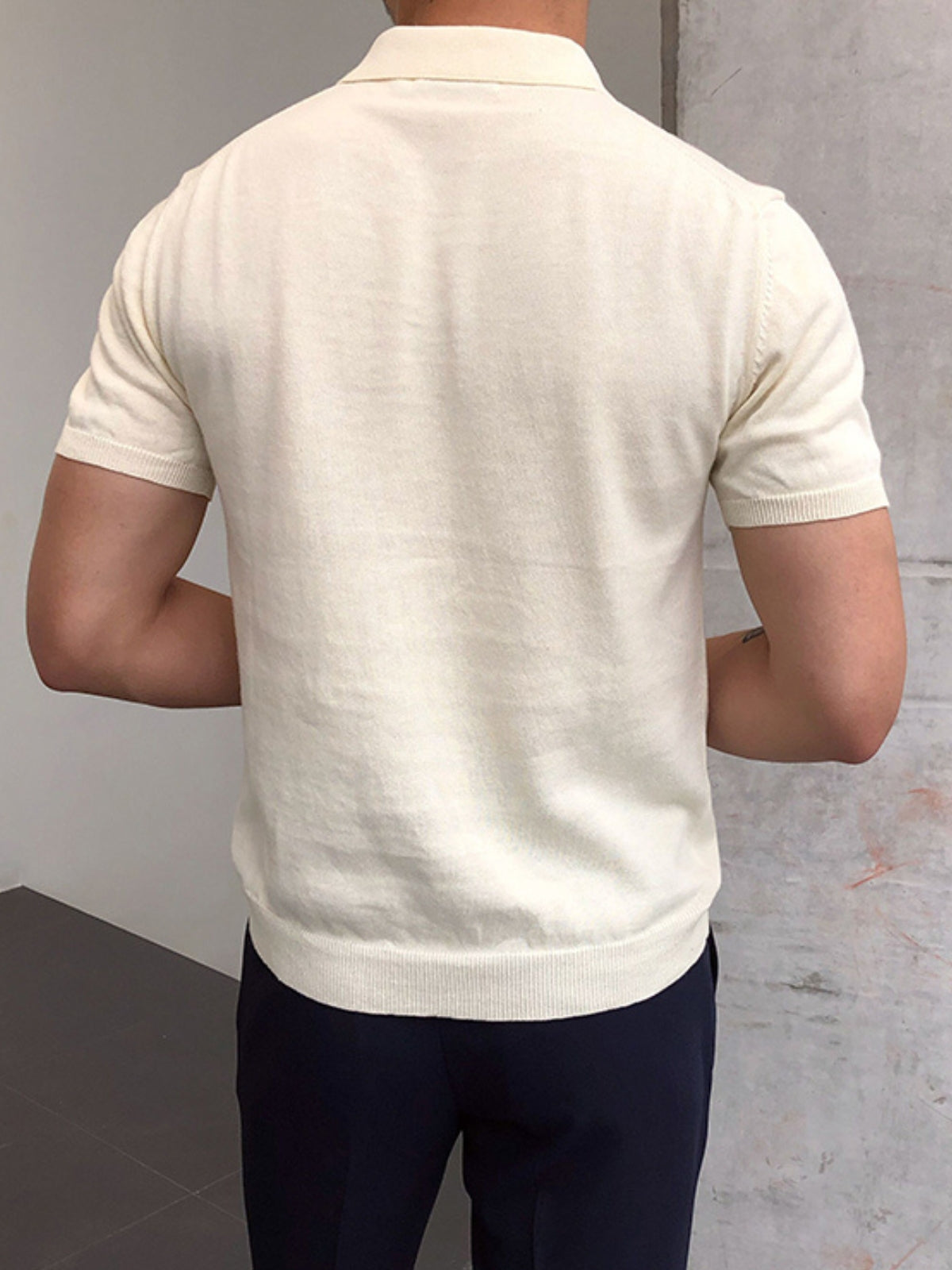 Herren Langarmshirt Baumwolle Old Money Style 5