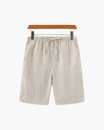 Herren Leinen Shorts Beige Größe L 100% Leinen 0