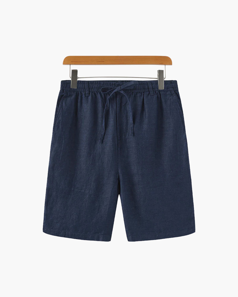 Herren Leinen Shorts Beige Größe L 100% Leinen 11