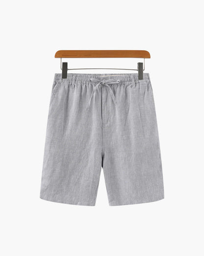 Herren Leinen Shorts Beige Größe L 100% Leinen 12