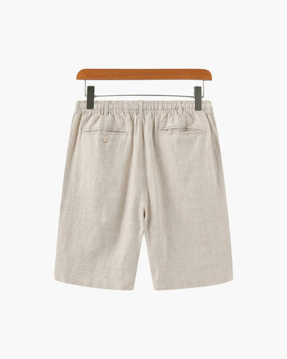 Herren Leinen Shorts Beige Größe L 100% Leinen 8