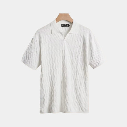 Herren Polo Shirt Schwarz Größe L Polyester Old Money Stil 2