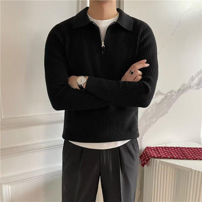 Herren Pullover Langarm Polyester Casual Old Money Style 1