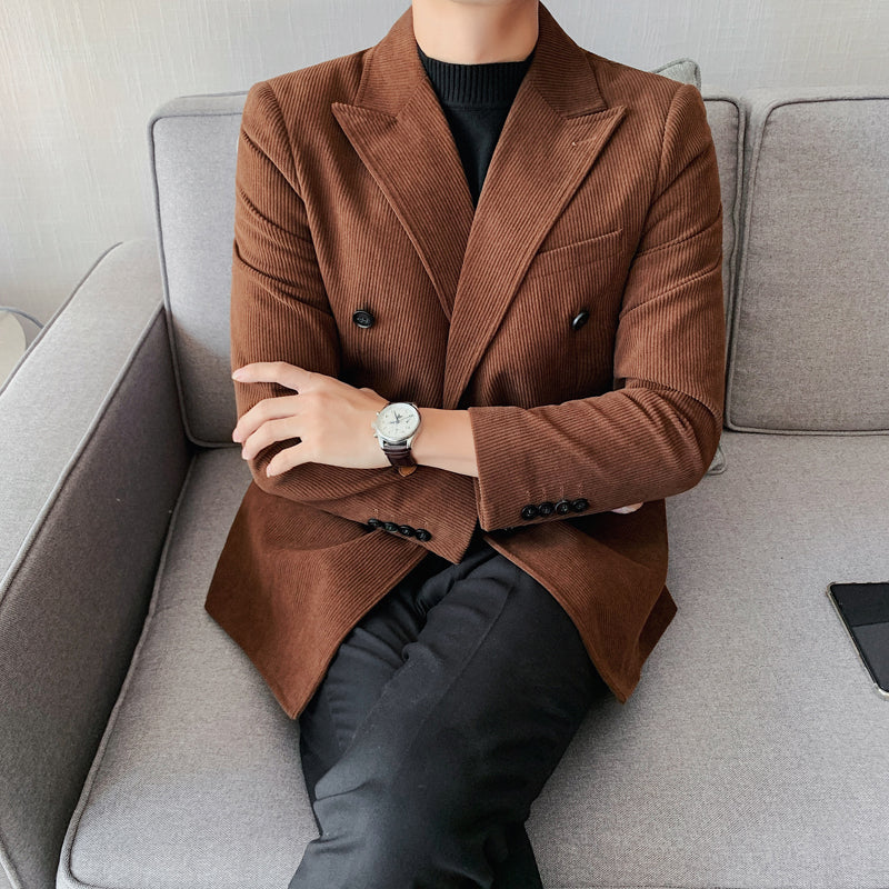 Herren Sakko Corduroy Slim Fit Polyester 2