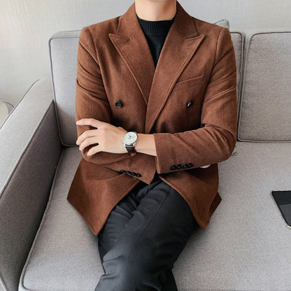 Herren Sakko Corduroy Slim Fit Polyester 2